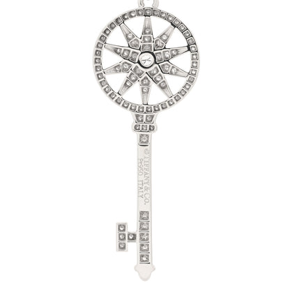 Tiffany Platinum Diamond Star Key Pendant 3 of 3