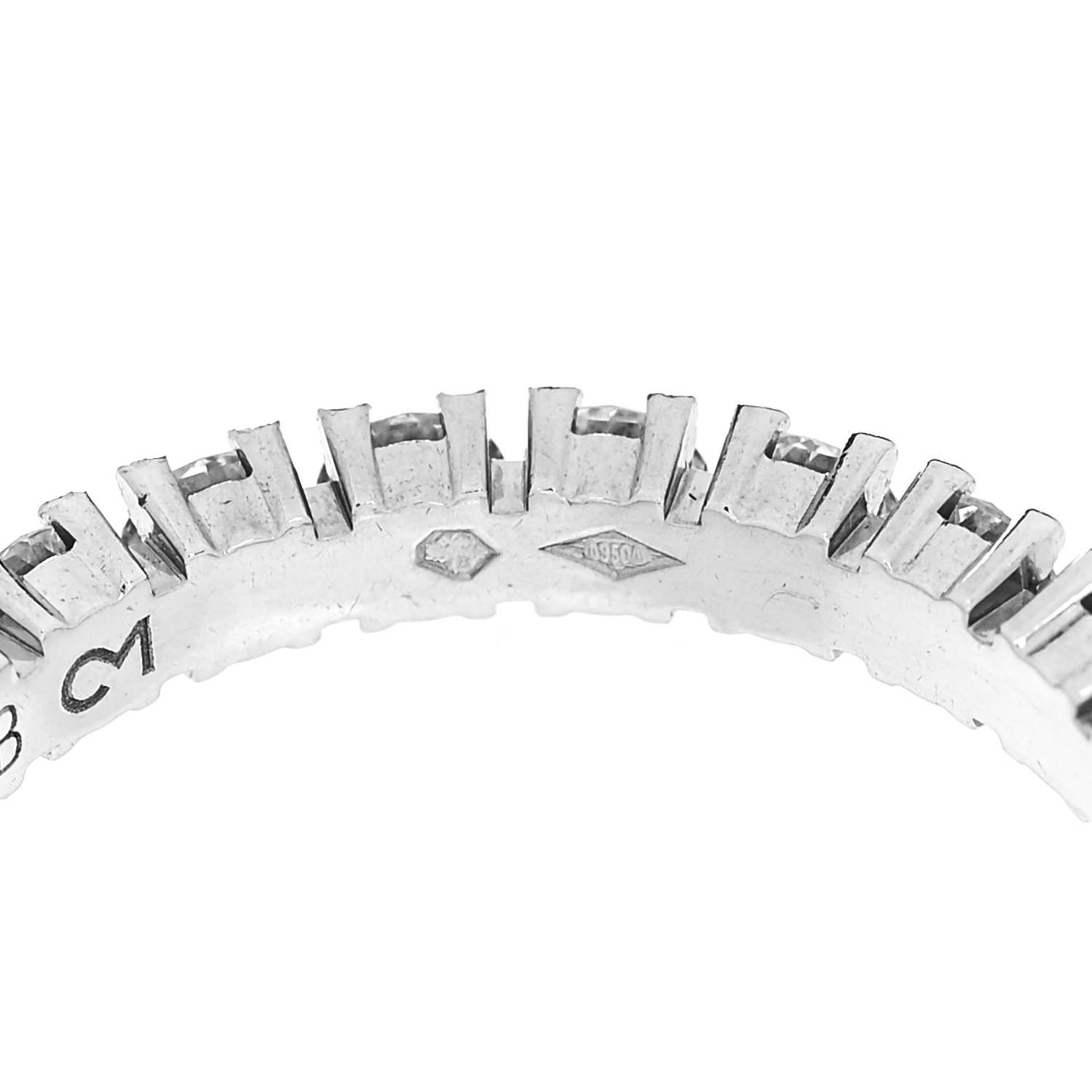 Platinum Diamond 1.52ct Destinee Wedding Band Ring 54 6.75