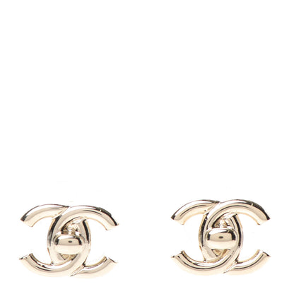 Chanel Metal CC Turnlock Earrings Gold 1 of 5