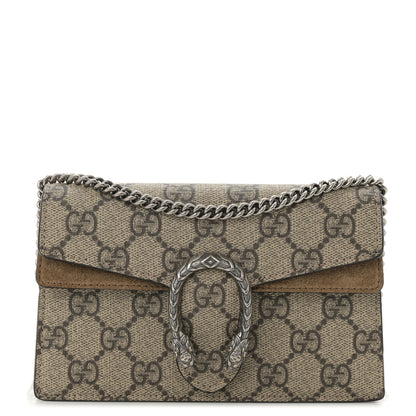 Gucci GG Supreme Monogram Super Mini Dionysus Shoulder Bag Taupe 1 of 9
