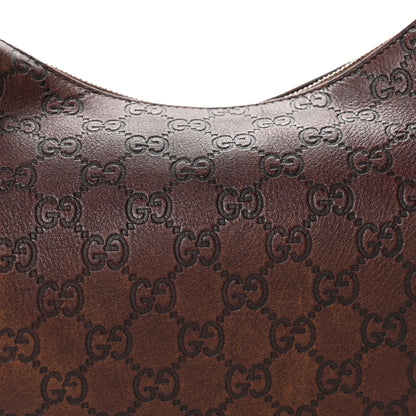 Gucci Guccissima Medium Horsebit Chain Hobo Dark Brown 8 of 11