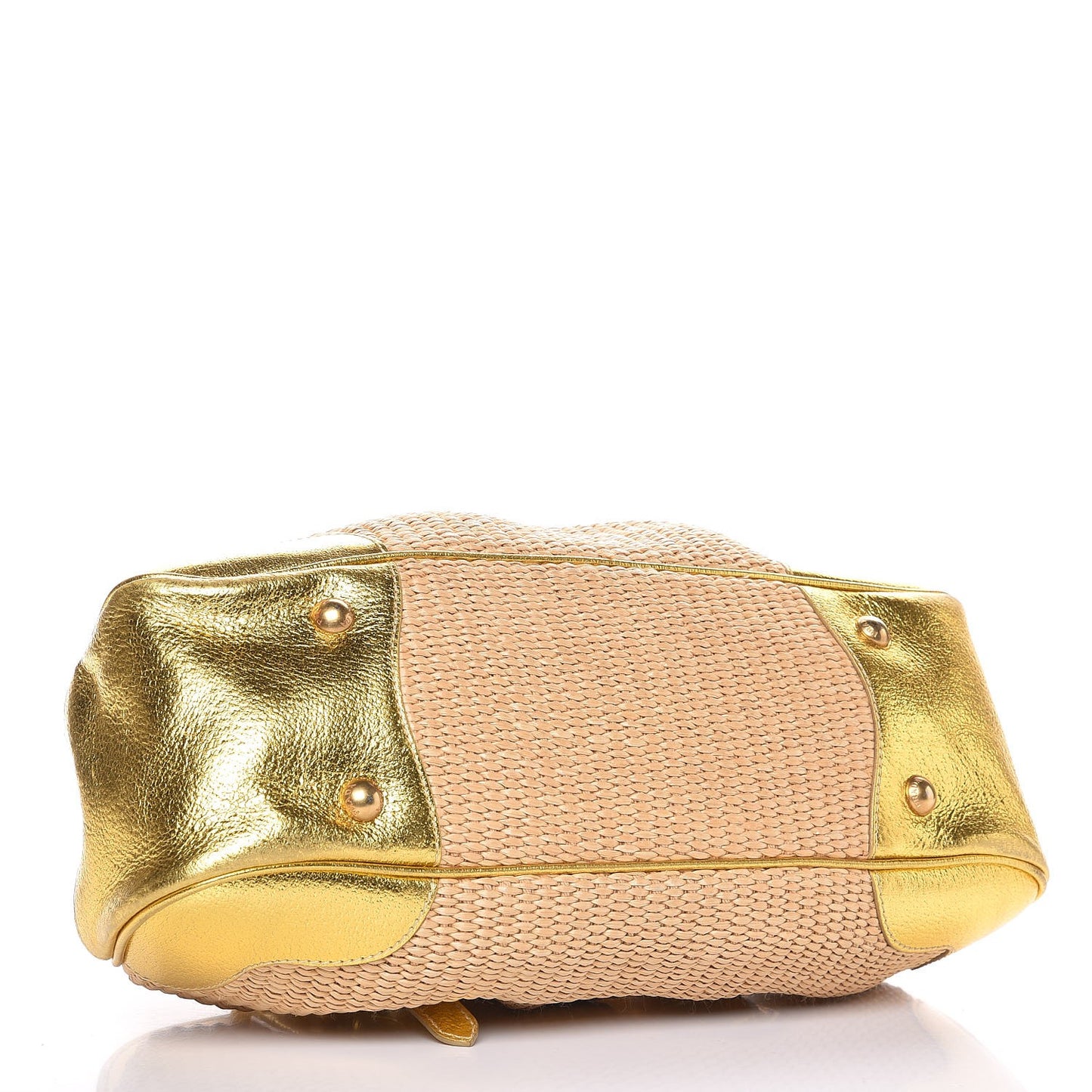 Paglia Cinghiale Frame Tote Naturale Oro