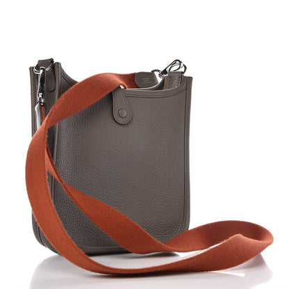 Hermes Taurillon Clemence Amazone Evelyne TPM Etain Cuivre 3 of 7