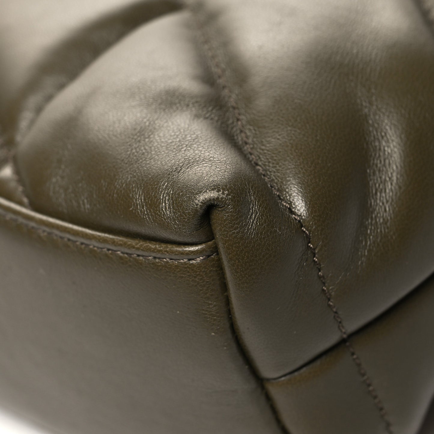 Lambskin Quilted Toy Loulou Puffer Monogram Chain Satchel Seaweed