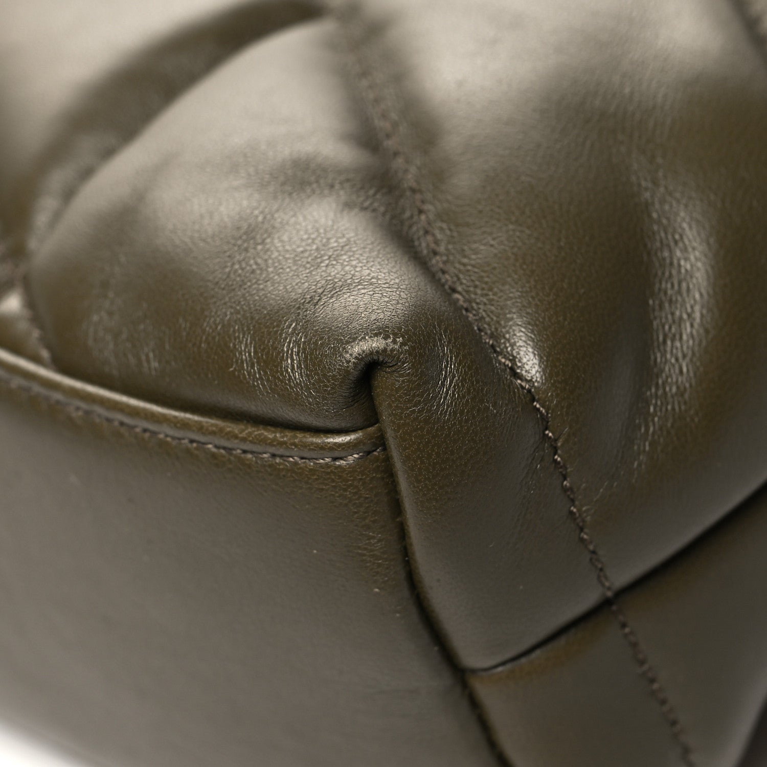 Saint Laurent Lambskin Quilted Toy Loulou Puffer Monogram Chain Satchel Seaweed 11 of 12