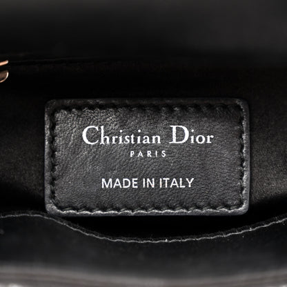 Christian Dior Satin Crystal Cannage Mini Lady Dior Black 6 of 12