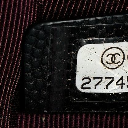 Chanel Caviar Chevron Quilted Large Cosmetic Case Black 7 of 10