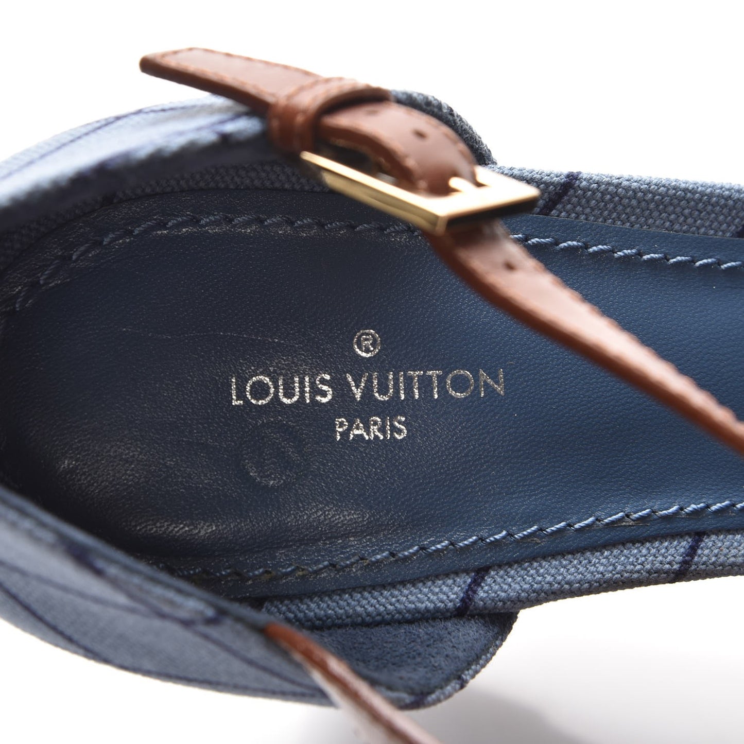 Denim Malletage Blossom Sandal 39