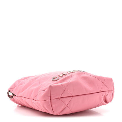 Chanel Shiny Calfskin Quilted Mini Chanel 22 Pink 4 of 10