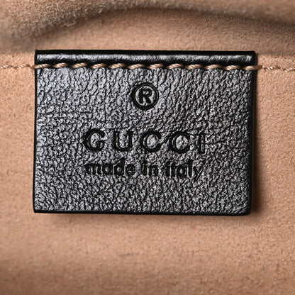 Gucci Monogram Matelasse Diagonal Small GG Marmont Chain Shoulder Bag Beige Black 5 of 10