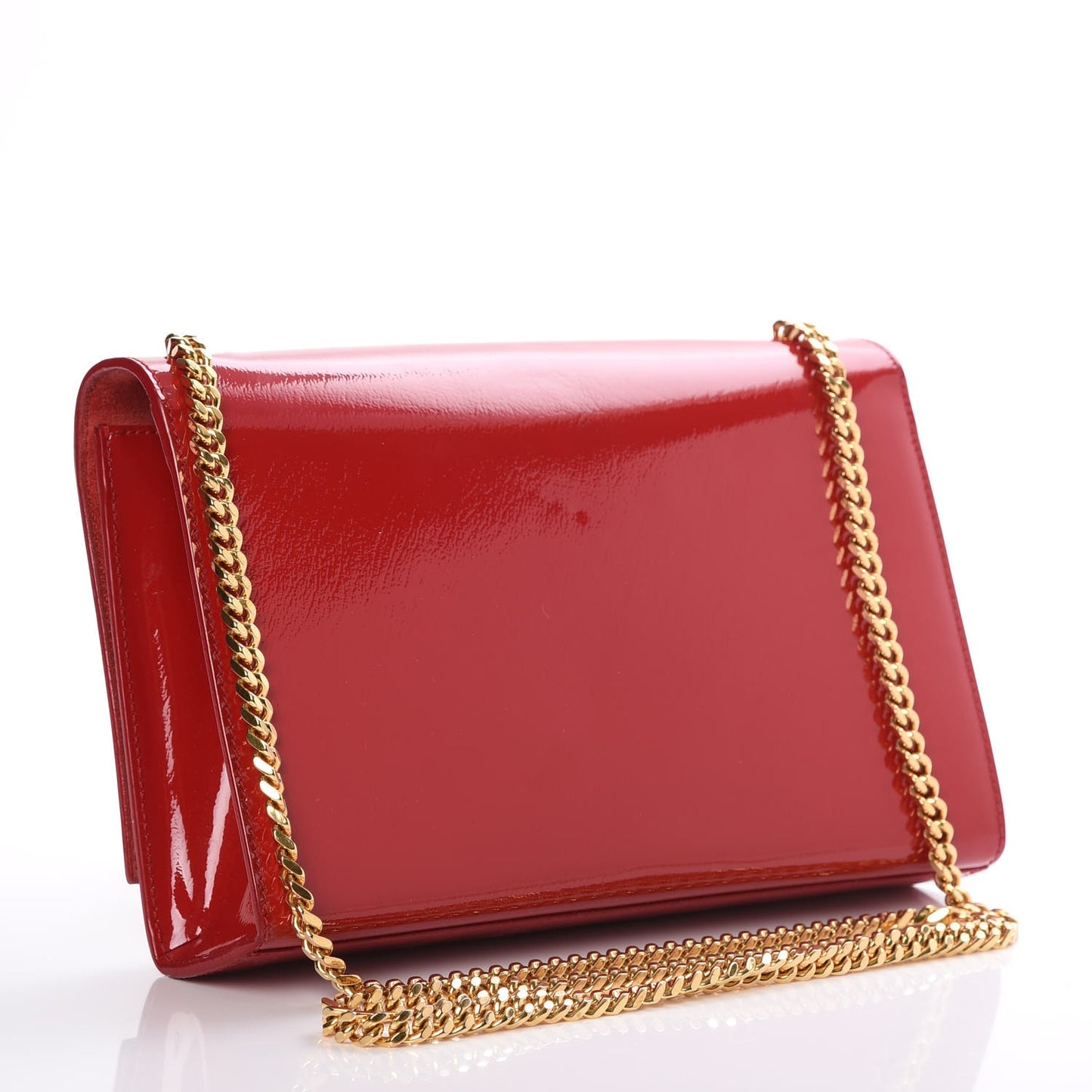 Patent Medium Monogram Kate Satchel Red