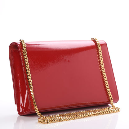 Saint Laurent Patent Medium Monogram Kate Satchel Red 3 of 6