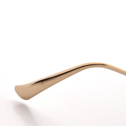 Gucci Metal Oversized Round Frame GG0225S Sunglasses Gold 7 of 9