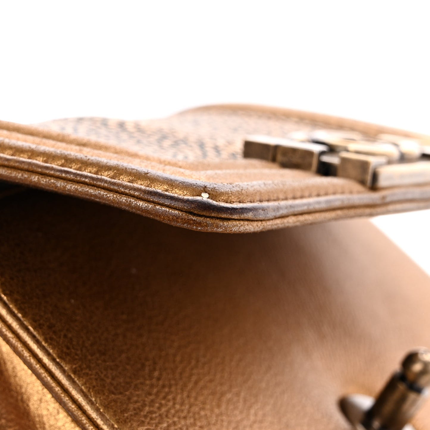 Galuchat Stingray Mini Boy Flap Gold