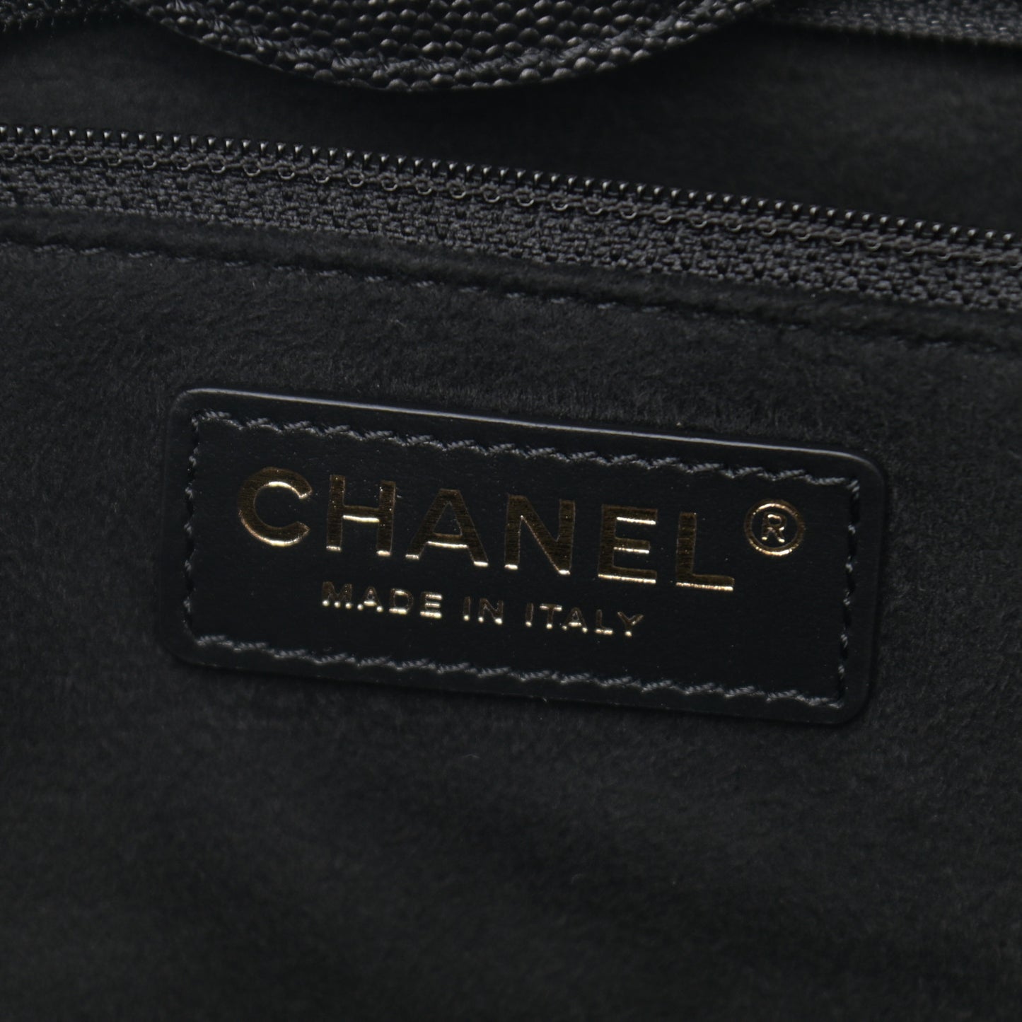 Caviar Medium Studded Deauville Tote Black