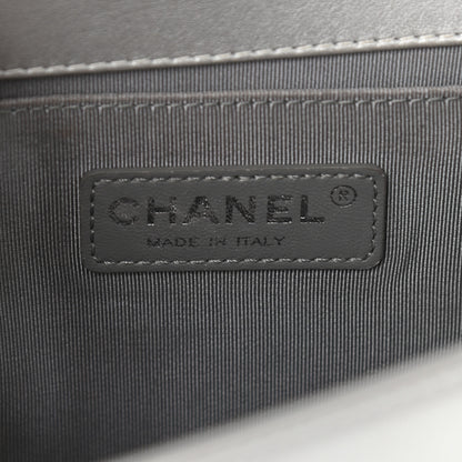 Chanel Metallic Calfskin Quilted Medium Boy Flap Silver 6 of 9