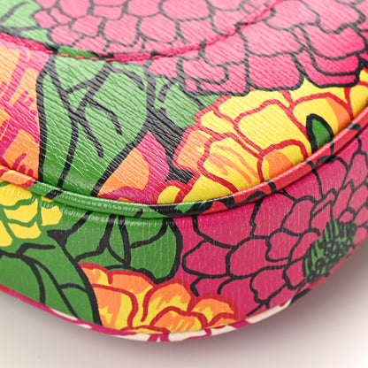 Gucci X KEN SCOTT Textured Calfskin Pomponica Print Small Jackie 1961 Hobo Multicolor Fuxia Pompon 9 of 9