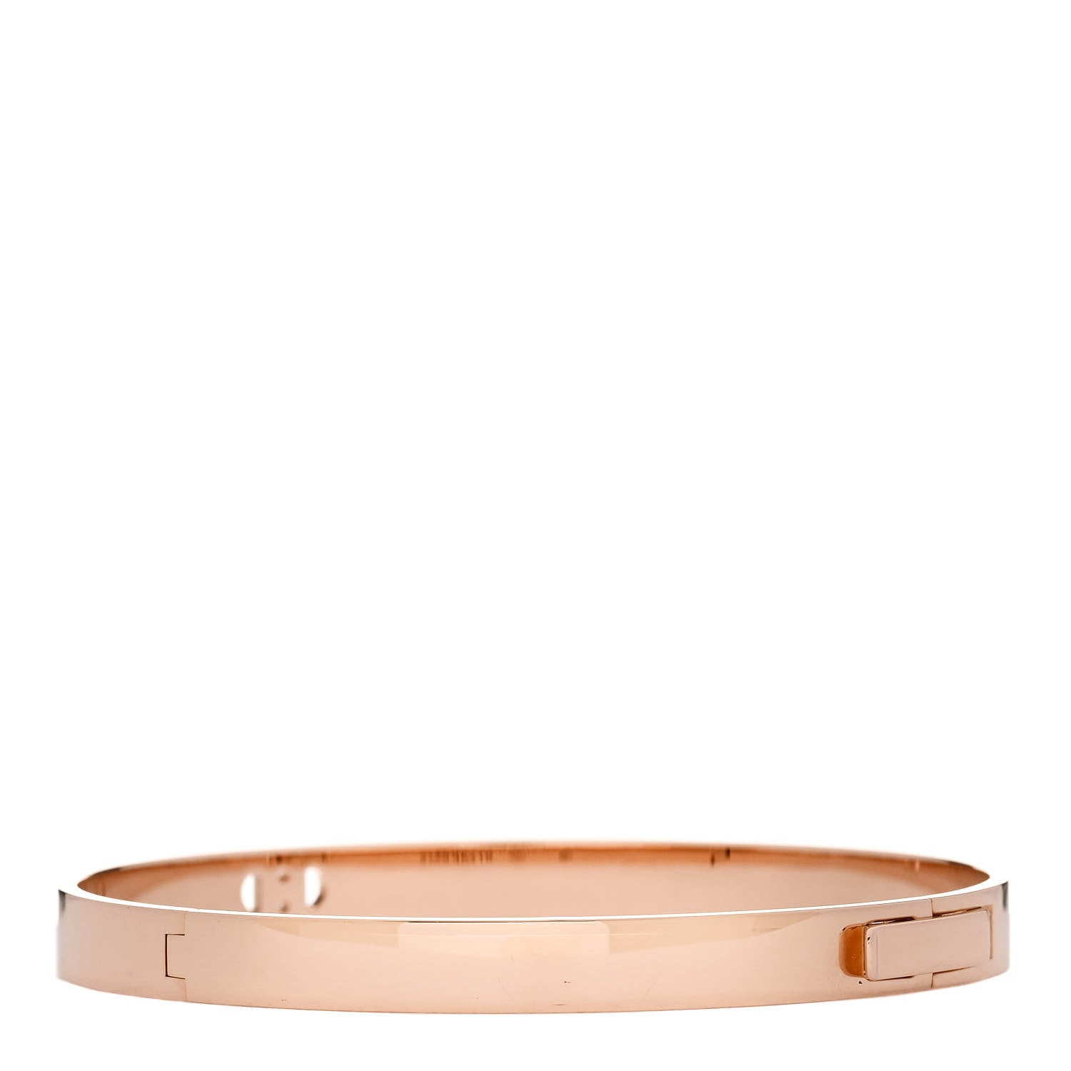 Hermes 18K Rose Gold Diamond PM H D'Ancre Bracelet SH 2 of 4
