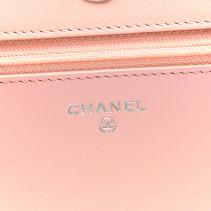 Chanel Iridescent Aged Calfskin Quilted Gabrielle Wallet On Chain WOC Rose 6 of 10