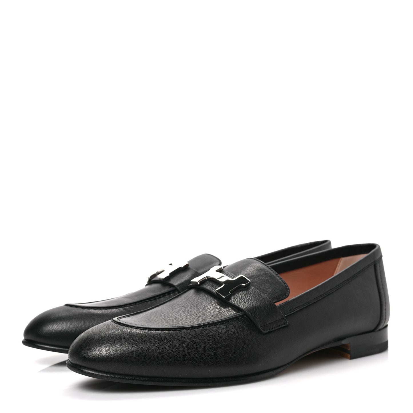 Goatskin Womens Paris Loafers 38.5 Black