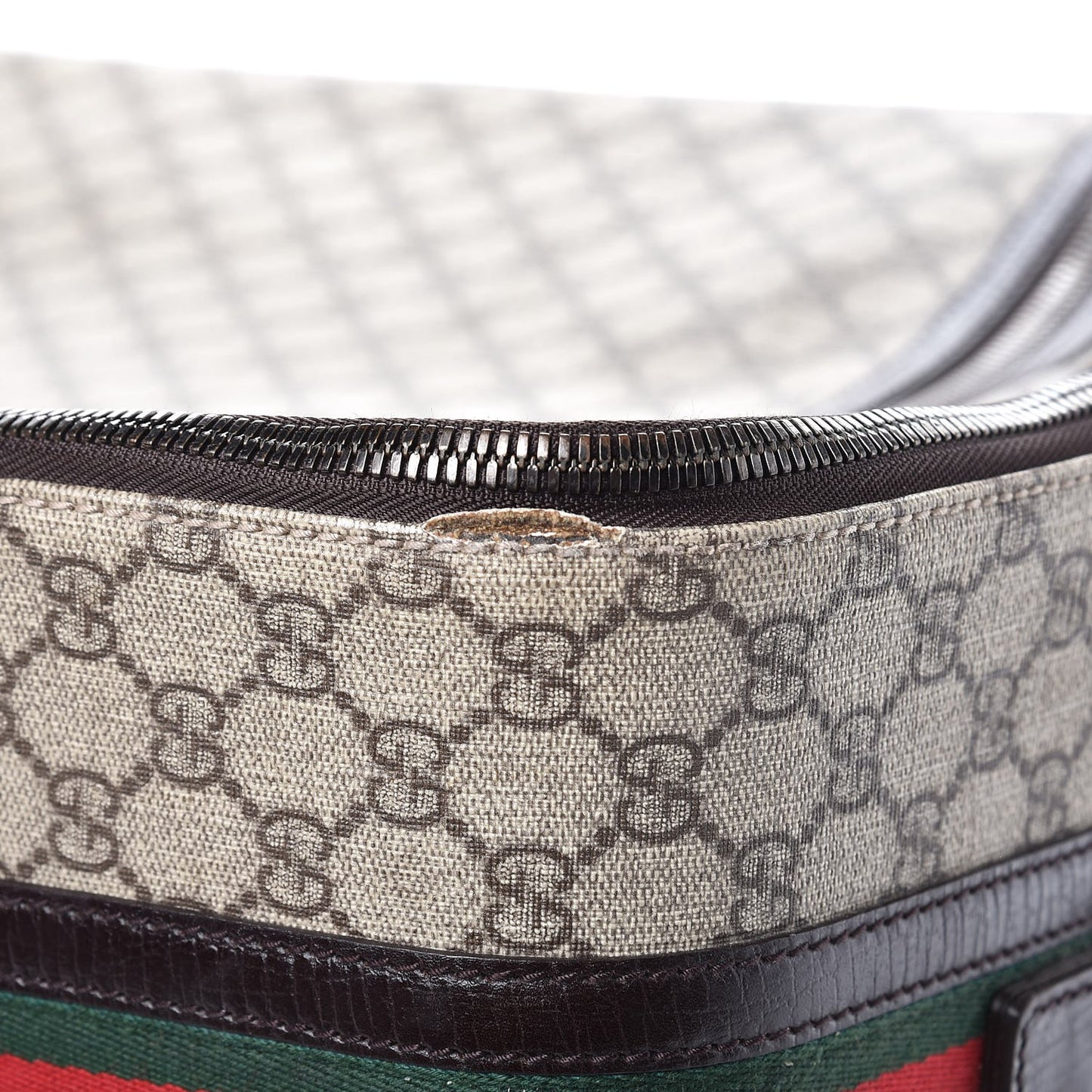 GG Plus Monogram Large Web Trolley Brown