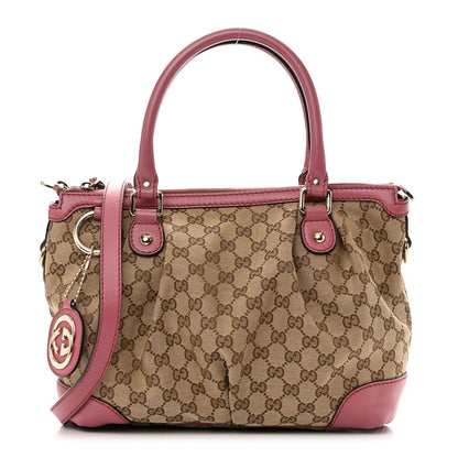 Gucci Monogram Medium Sukey Top Handle Peonia Flower 1 of 17