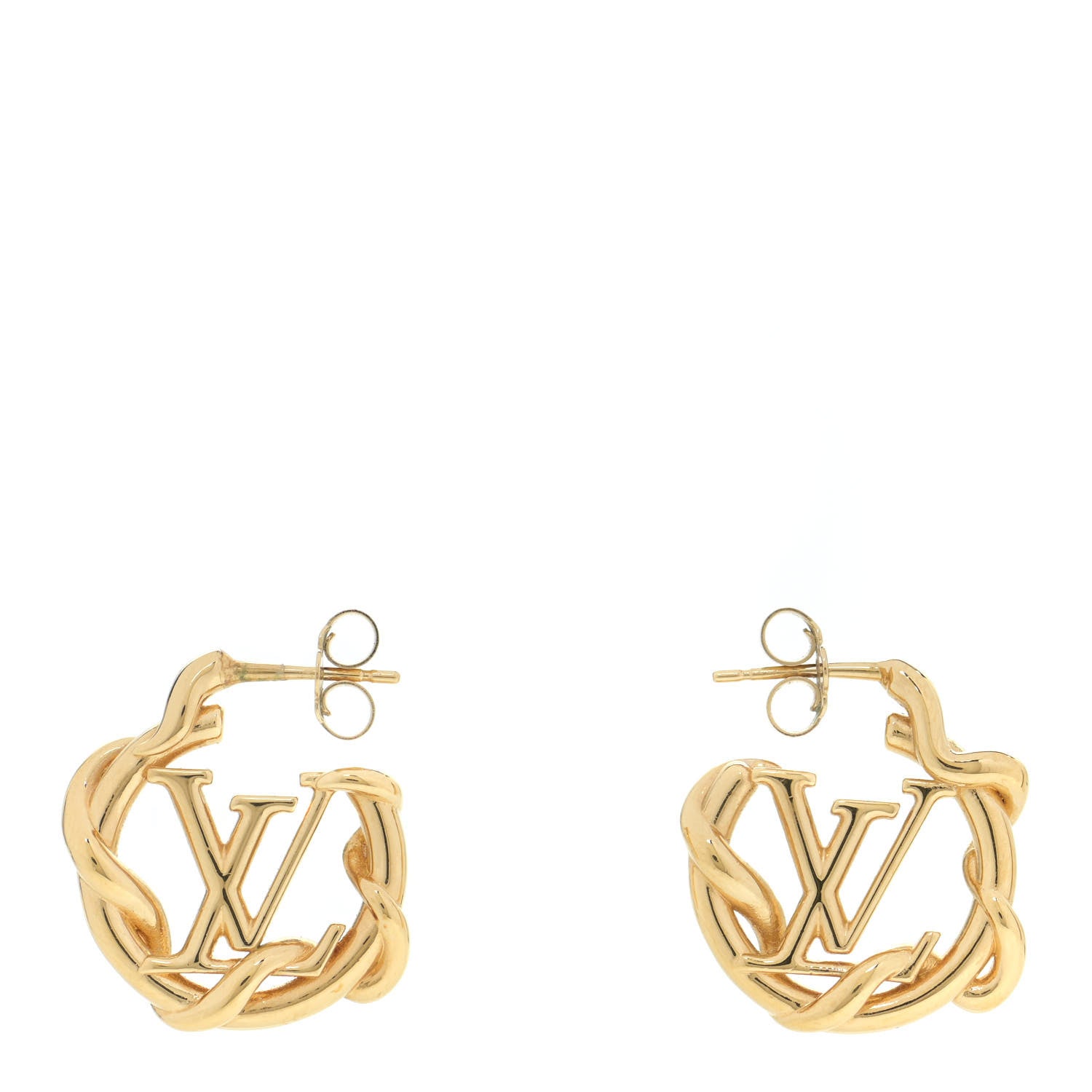 Louis Vuitton Garden Louise Hoop Earrings Gold 1 of 5