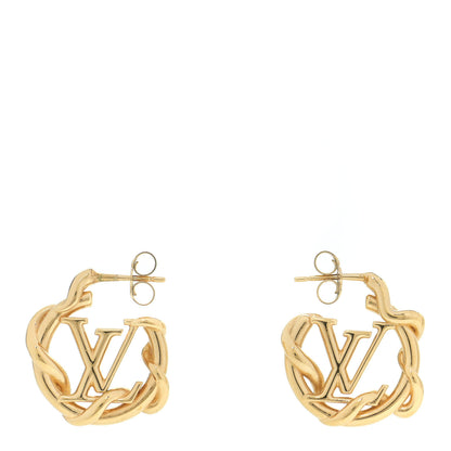 Louis Vuitton Garden Louise Hoop Earrings Gold 1 of 5