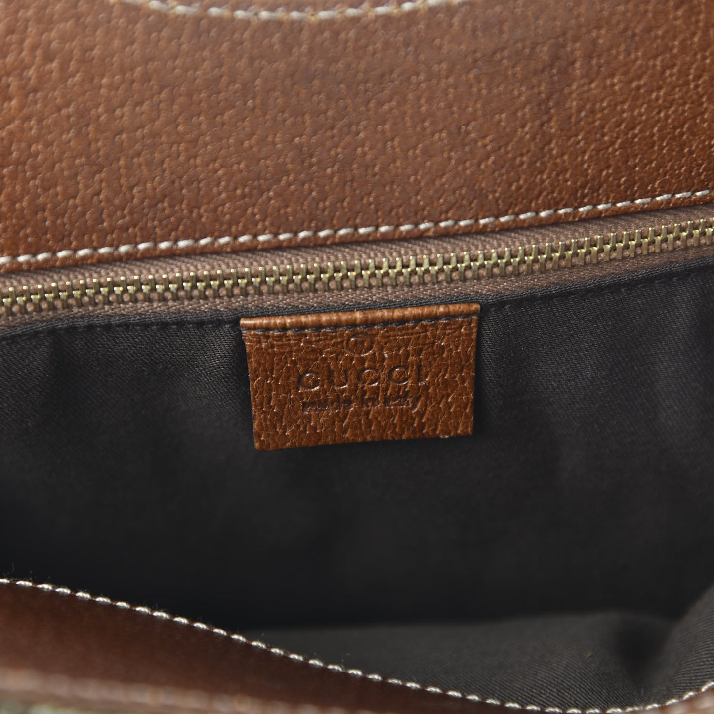 Monogram Bamboo Handle Bag Brown
