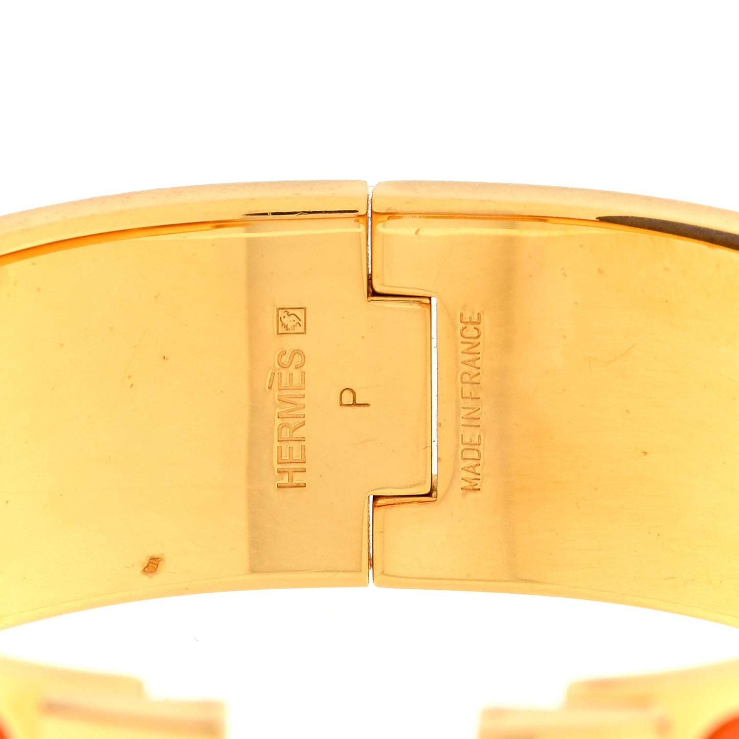 Enamel Wide Clic Clac H Bracelet GM Orange