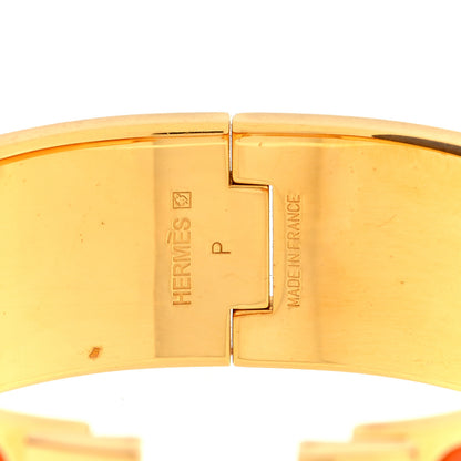 Hermes Enamel Wide Clic Clac H Bracelet GM Orange 3 of 4