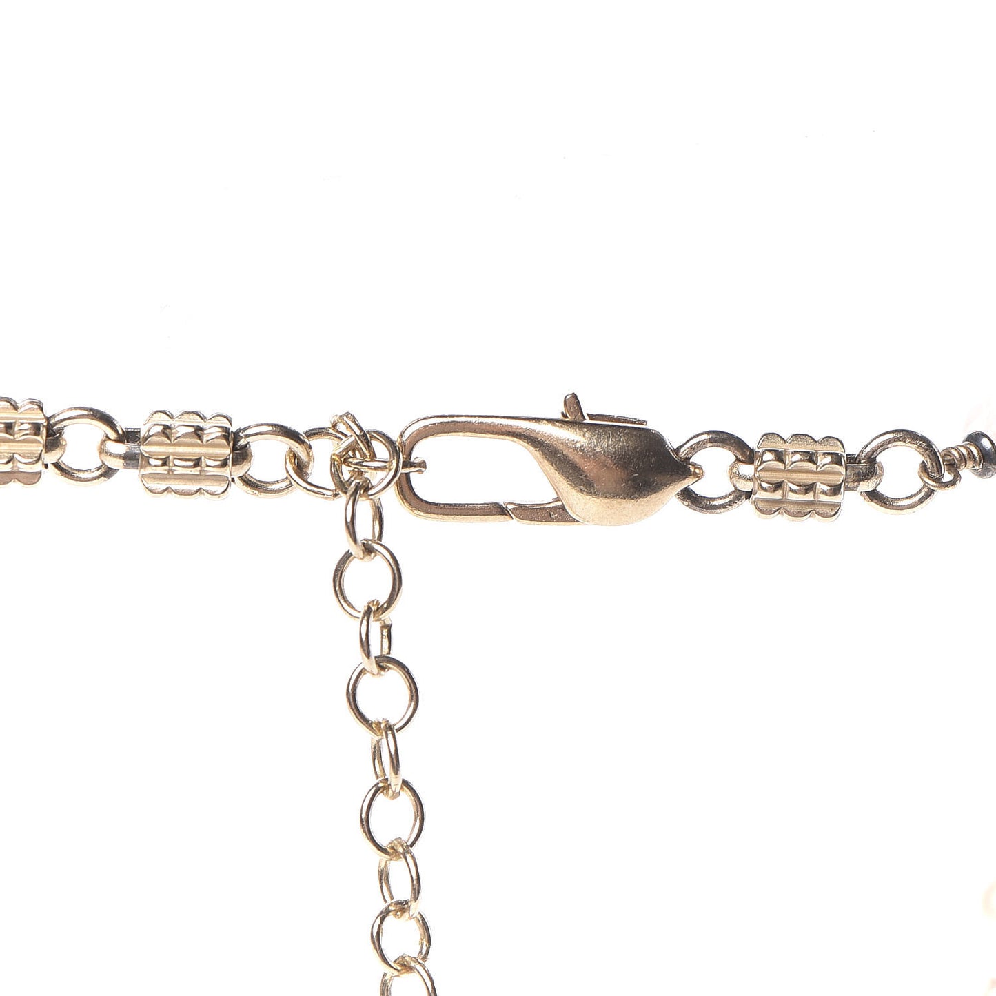 Pearl CC Tassel Multistrand Necklace Gold Burgundy