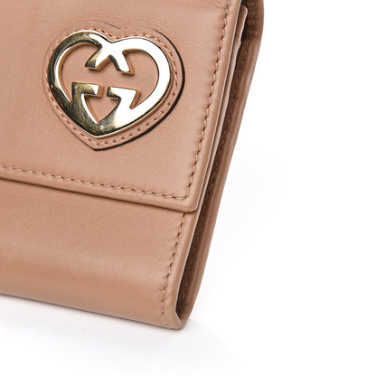 Gucci Calfskin Lovely Heart Continental Wallet Rose Beige 11 of 11