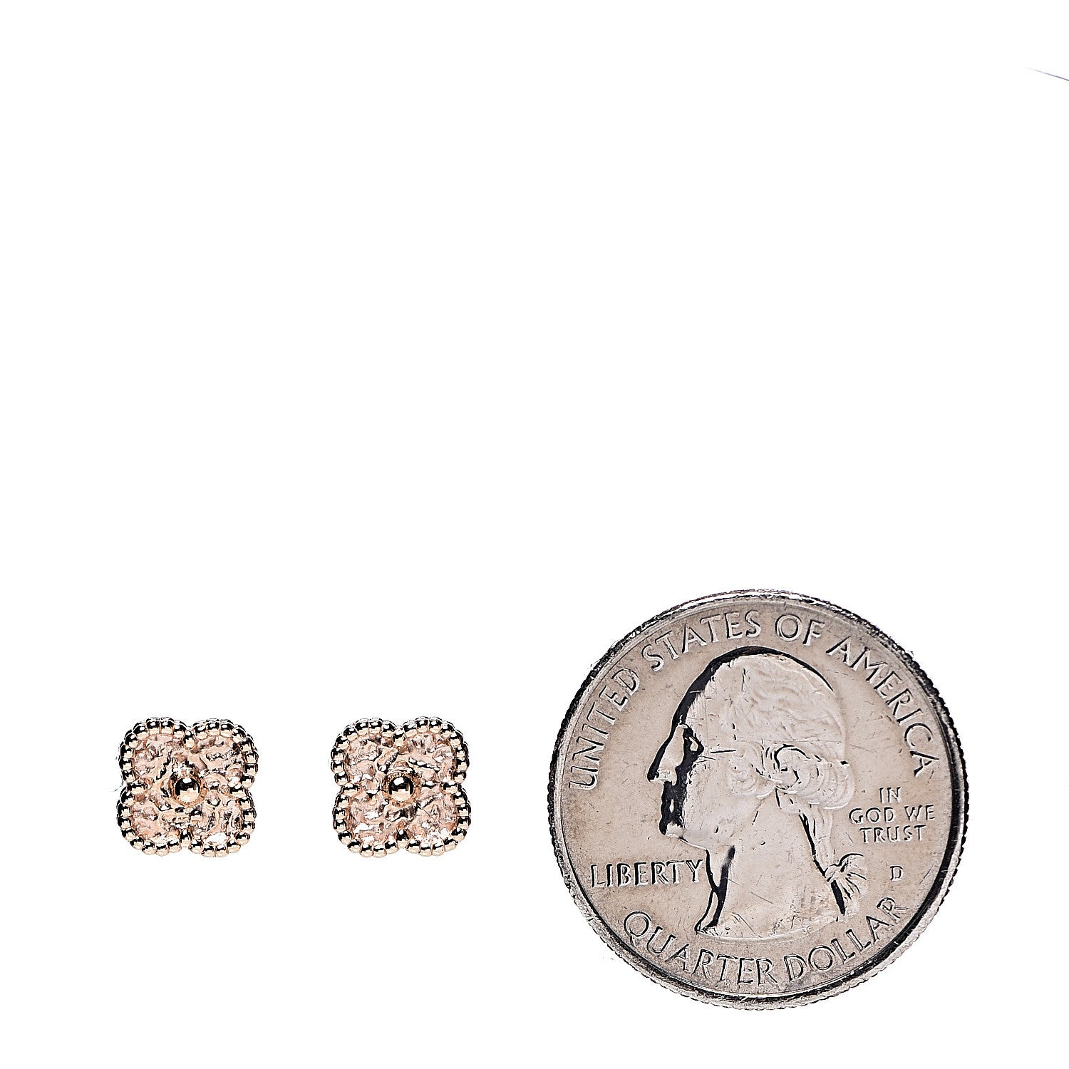 Van Cleef & Arpels 18K Rose Gold Sweet Alhambra Earrings 2 of 5