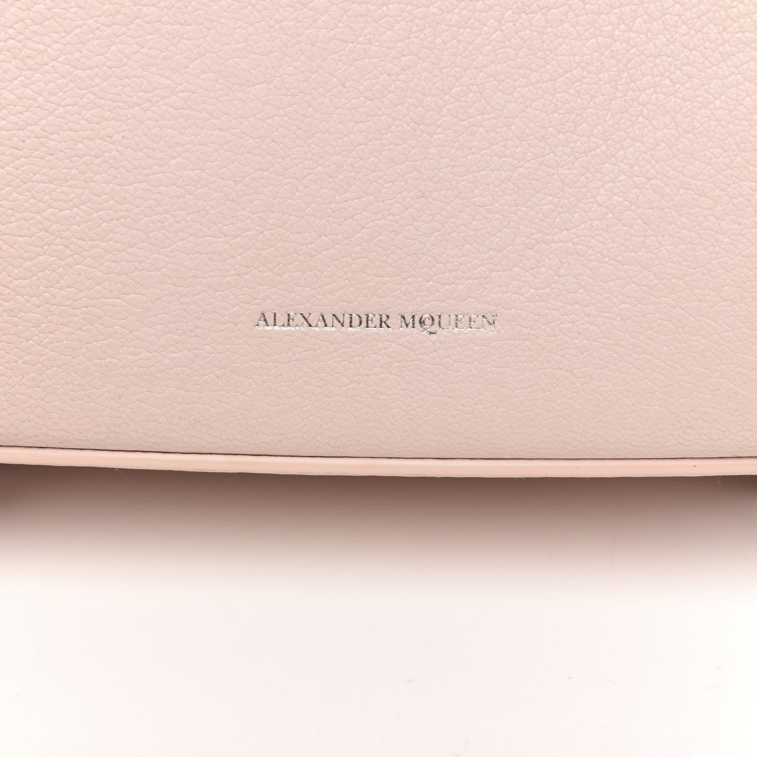 Alexander McQueen Calfskin Silk Scarf Box Shoulder Bag 16 Baby Pink Ivory 9 of 11