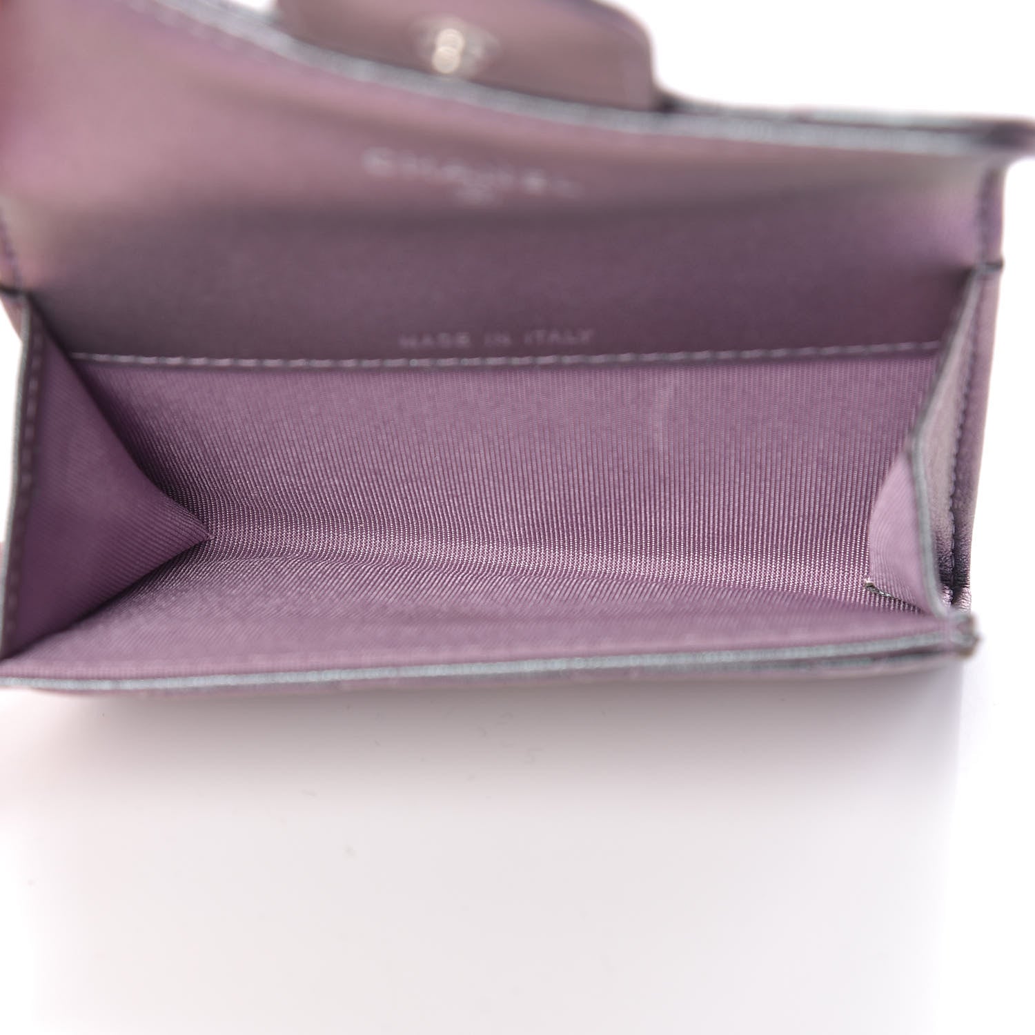 Chanel Iridescent Lambskin Quilted Reissue Flap Card Holder Light Purple 5 of 8