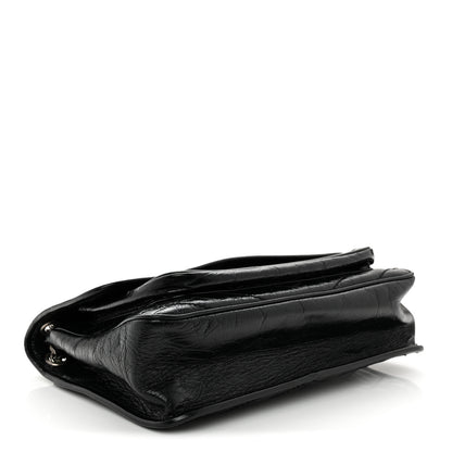 Saint Laurent Crinkled Calfskin Matelasse Monogram Medium Niki Chain Satchel Black Black 4 of 12