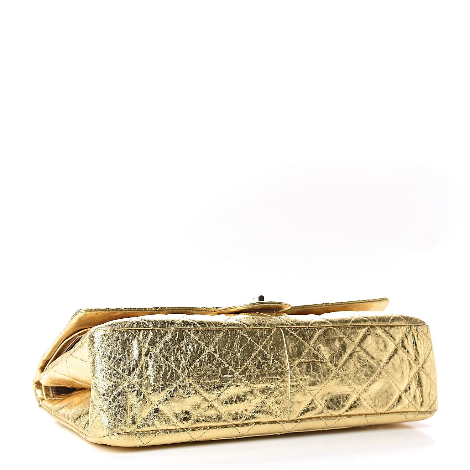 Chanel Metallic Aged Calfskin Quilted 2.55 Reissue 228 Flap Gold 4 of 16