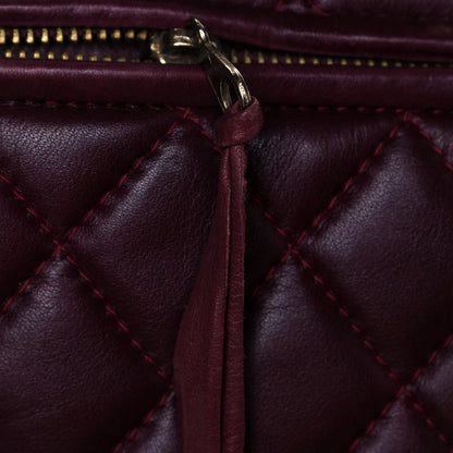 Chanel Lambskin Quilted Tote Burgundy 16 of 18