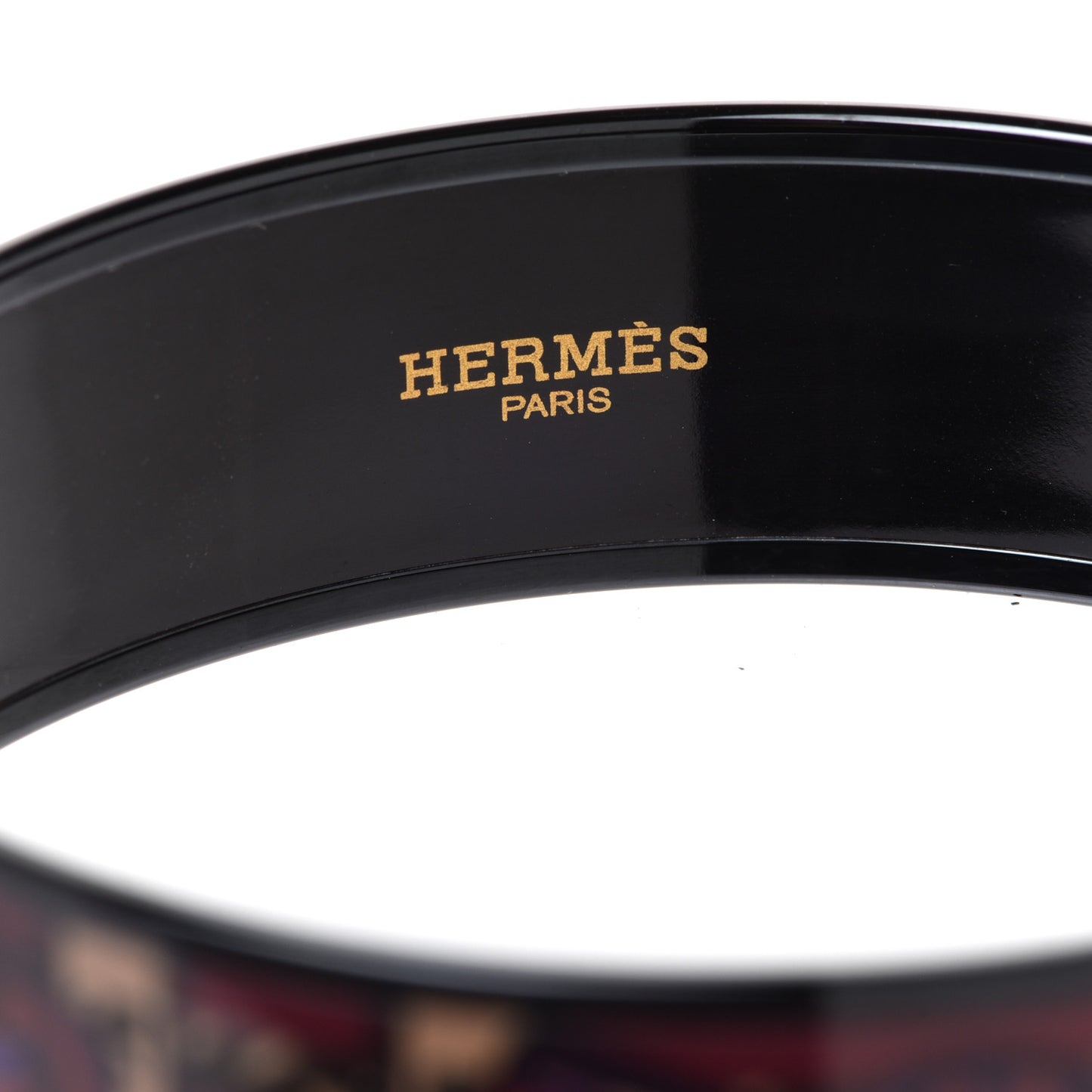 Enamel Printed Rubans de Cheval Wide Bracelet 70 Surteint
