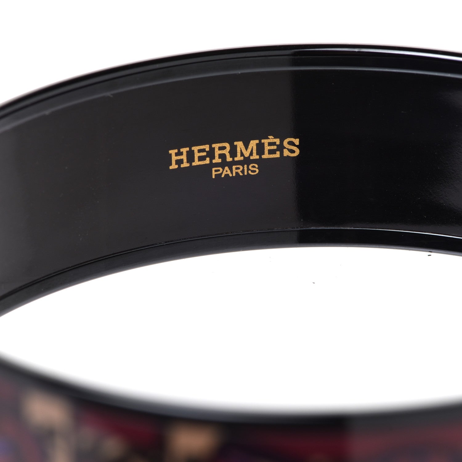 Hermes Enamel Printed Rubans de Cheval Wide Bracelet 70 Surteint 4 of 6