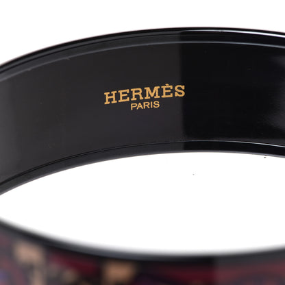 Hermes Enamel Printed Rubans de Cheval Wide Bracelet 70 Surteint 4 of 6