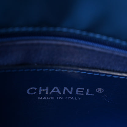 Chanel Patent Quilted Medium Just Mademoiselle Blue 6 of 13