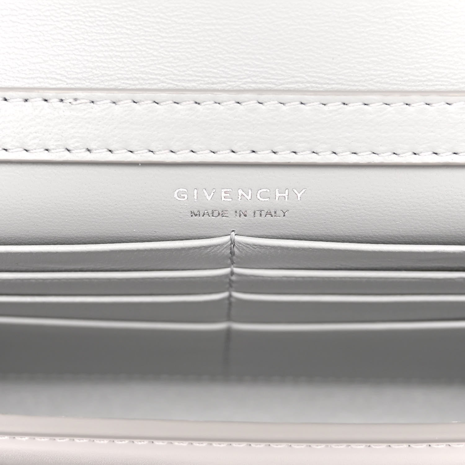 Givenchy Calfskin 4G Wallet on Chain Cloud Grey 6 of 12