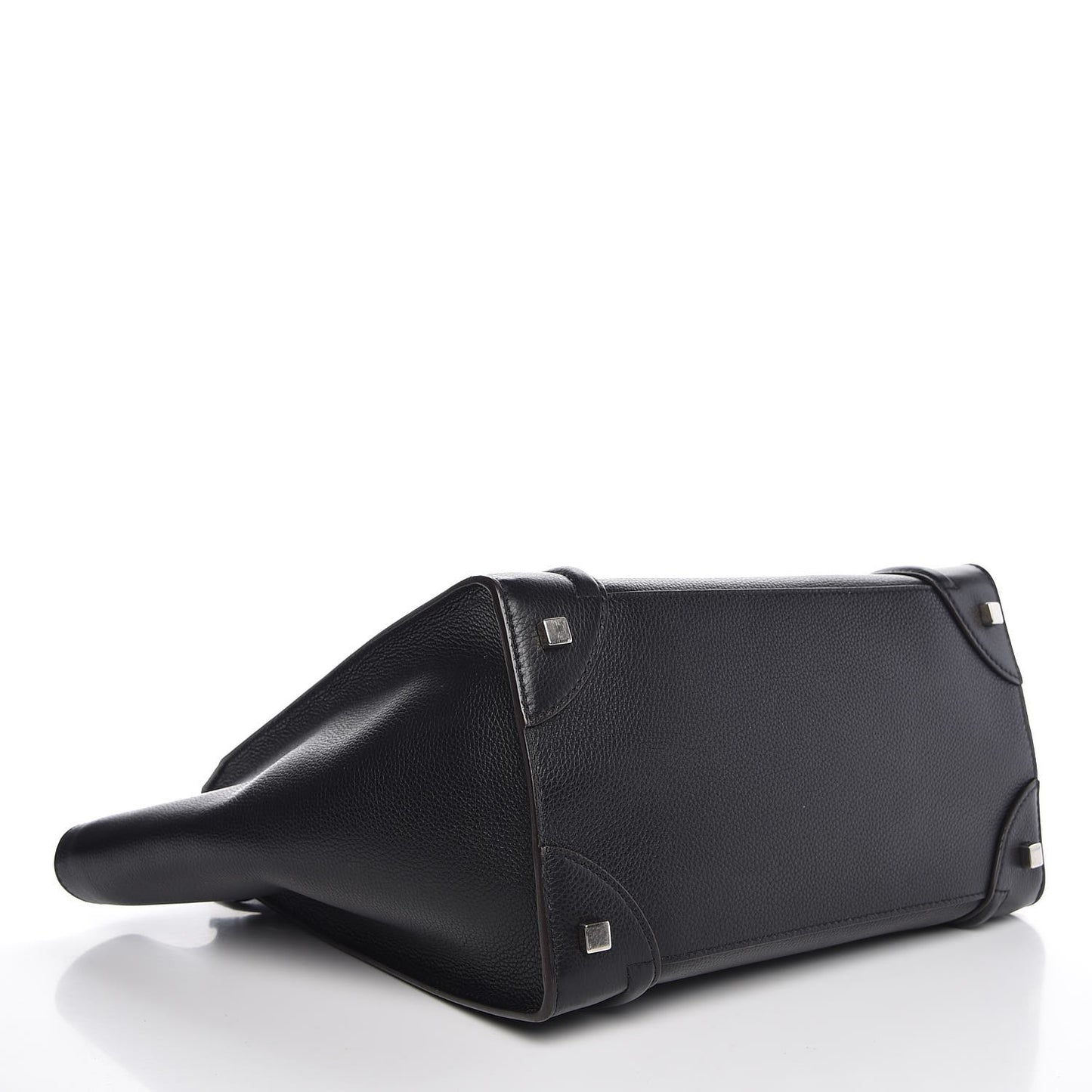 Drummed Calfskin Mini Luggage Black