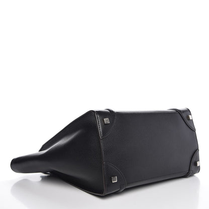 Celine Drummed Calfskin Mini Luggage Black 4 of 7