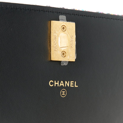 Chanel Tweed Quilted CC Mini Wallet On Chain WOC Pink Multicolor 7 of 14
