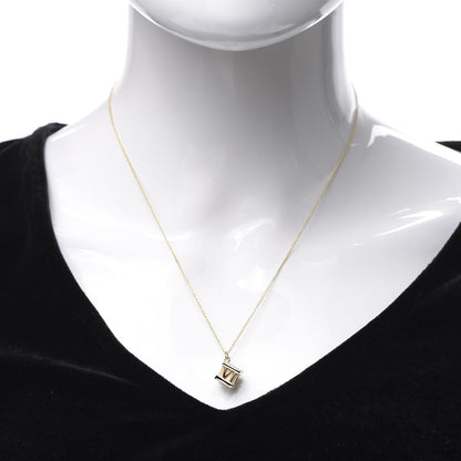 Tiffany 18K Yellow Gold Atlas Cube Pendant Necklace 2 of 6