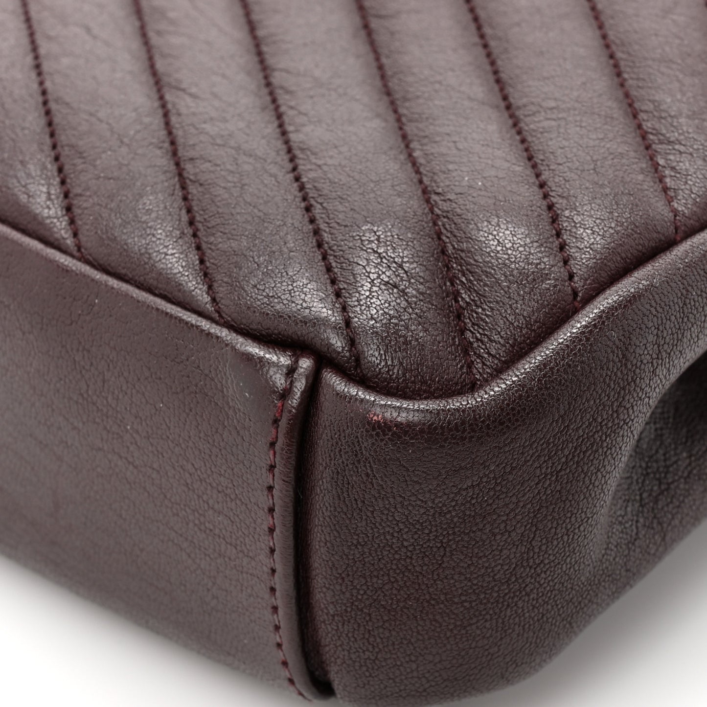 Sheepskin Matelasse Chevron Monogram Medium College Bag Amaranto
