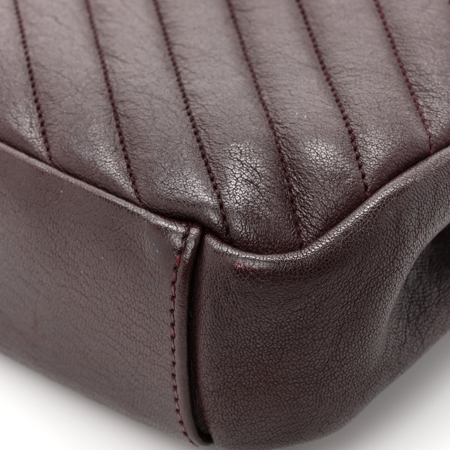 Saint Laurent Sheepskin Matelasse Chevron Monogram Medium College Bag Amaranto 12 of 14